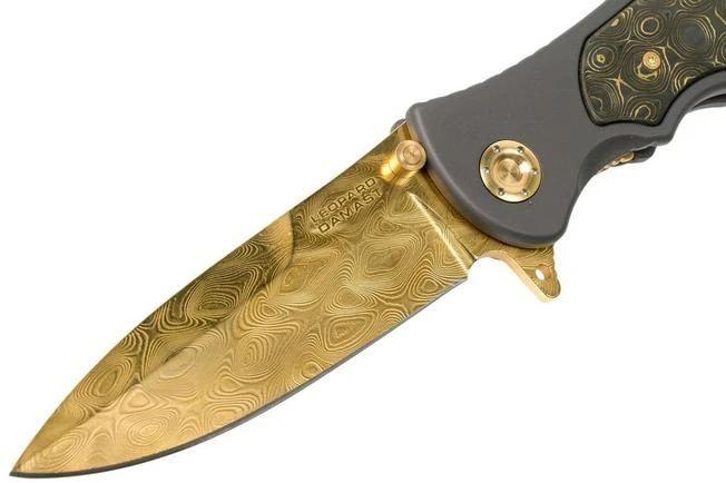 Böker Leopard-Damascus III Gold 110227DAM Limited Edition Pocket Knife 5 Böker Leopard-Damascus III Gold 110227DAM Limited Edition Pocket Knife - Image 3