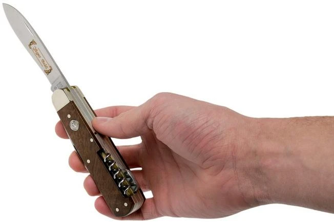 Böker Jagdmesser Quadro Jäger Gold 110646 Hunting Knife With Leather Sheath 10 Böker Jagdmesser Quadro Jäger Gold 110646 Hunting Knife With Leather Sheath - Image 8