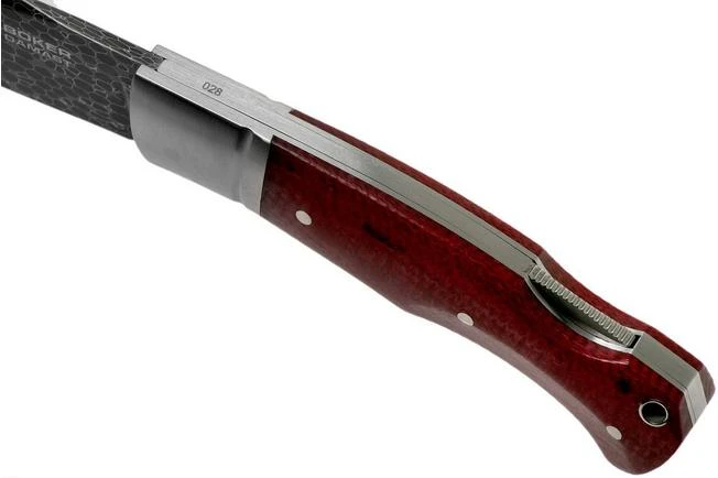 Böker Boxer 111025DAM Damascus, Micarta Gentleman's Knife, Raphael Durand Design 9 Böker Boxer 111025DAM Damascus, Micarta Gentleman's Knife, Raphael Durand Design - Image 7