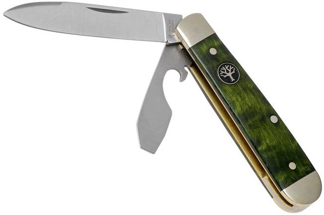 Böker Swell-End Jack Curly Birch Green 112916 Pocket Knife 3 Böker Swell-End Jack Curly Birch Green 112916 Pocket Knife