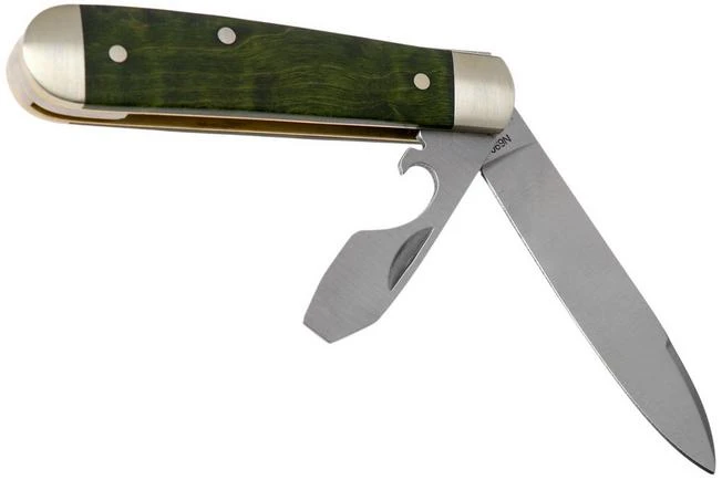 Böker Swell-End Jack Curly Birch Green 112916 Pocket Knife 4 Böker Swell-End Jack Curly Birch Green 112916 Pocket Knife - Image 2