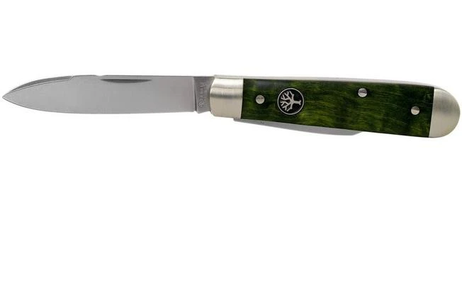 Böker Swell-End Jack Curly Birch Green 112916 Pocket Knife 5 Böker Swell-End Jack Curly Birch Green 112916 Pocket Knife - Image 3