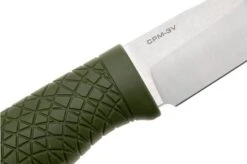Böker Manufaktur Bronco Mini Saber 121501 Stonewashed 3V, Green TPE, Bushcraft Knife -Böker BO121501 05 boker
