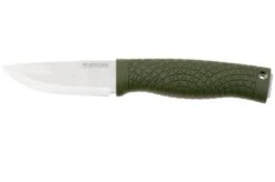 Böker Manufaktur Bronco Mini Scandi 121518 Stonewashed 3V, Green TPE, Bushcraft Knife