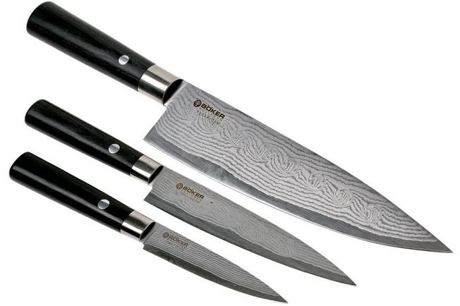 Böker Damast Black 3-piece Knife Set, 130420SET 4 Böker Damast Black 3-piece Knife Set, 130420SET - Image 2