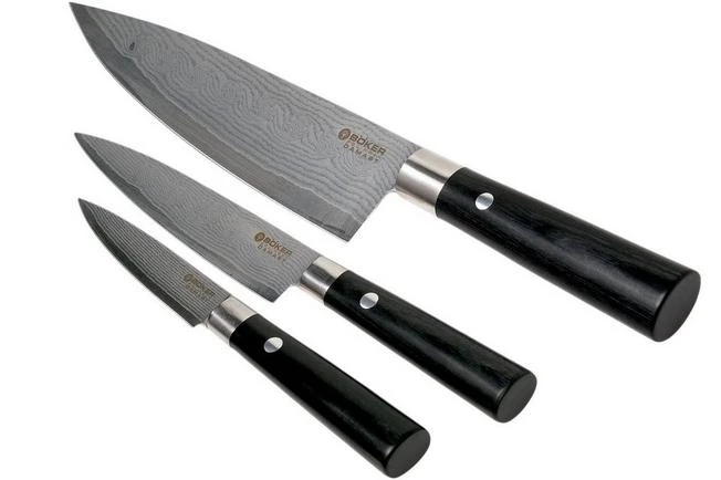 Böker Damast Black 3-piece Knife Set, 130420SET 5 Böker Damast Black 3-piece Knife Set, 130420SET - Image 3