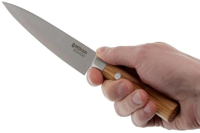 Böker Damast Olive 15.5 Cm Paring Knife, 130434DAM 7 Böker Damast Olive 15.5 Cm Paring Knife, 130434DAM - Image 5