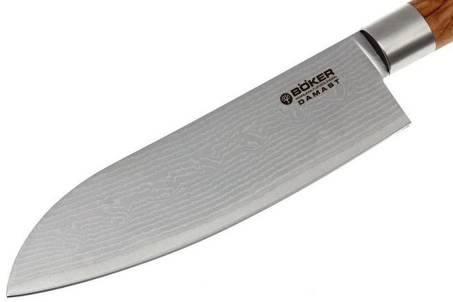 Böker Damast Olive 17.2 Cm Santoku, 130437DAM 4 Böker Damast Olive 17.2 Cm Santoku, 130437DAM - Image 2