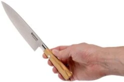Böker Damast Olive 15.5 Cm Small Chef's Knife, 130439DAM -Böker BO130439DAM 06 boker bo130439dam 06 1