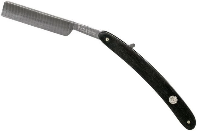 Böker Manufaktur Ebony Damascus Limited Edition Straight Razor 140409DAM 3 Böker Manufaktur Ebony Damascus Limited Edition Straight Razor 140409DAM