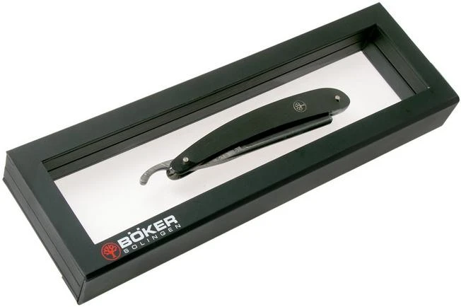 Böker Manufaktur Ebony Damascus Straight Razor 140609DAM 9 Böker Manufaktur Ebony Damascus Straight Razor 140609DAM - Image 7