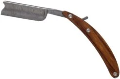 Böker Manufaktur Master Cutter Damascus, Desert Ironwood 140800DAM Straight Razor