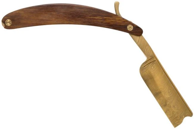 Böker Manufaktur Master Cutter Damascus Gold, Desert Ironwood 140801DAM Straight Razor 4 Böker Manufaktur Master Cutter Damascus Gold, Desert Ironwood 140801DAM Straight Razor - Image 2