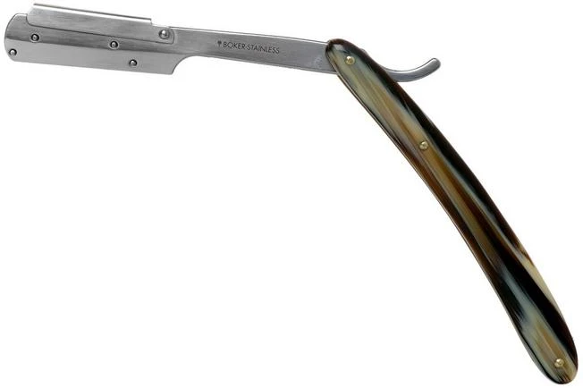Böker Pro Barberette Artificial Horn 140908 Shavette 3 Böker Pro Barberette Artificial Horn 140908 Shavette
