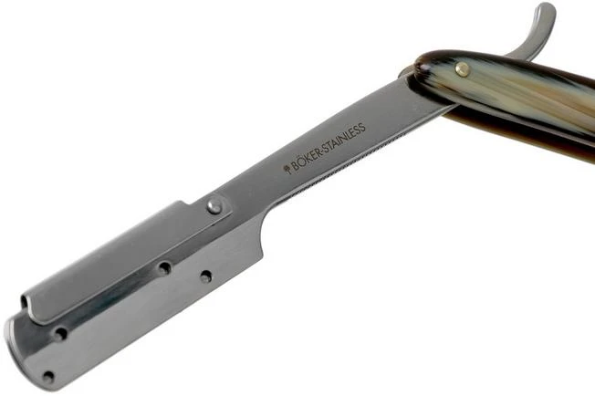 Böker Pro Barberette Artificial Horn 140908 Shavette 5 Böker Pro Barberette Artificial Horn 140908 Shavette - Image 3